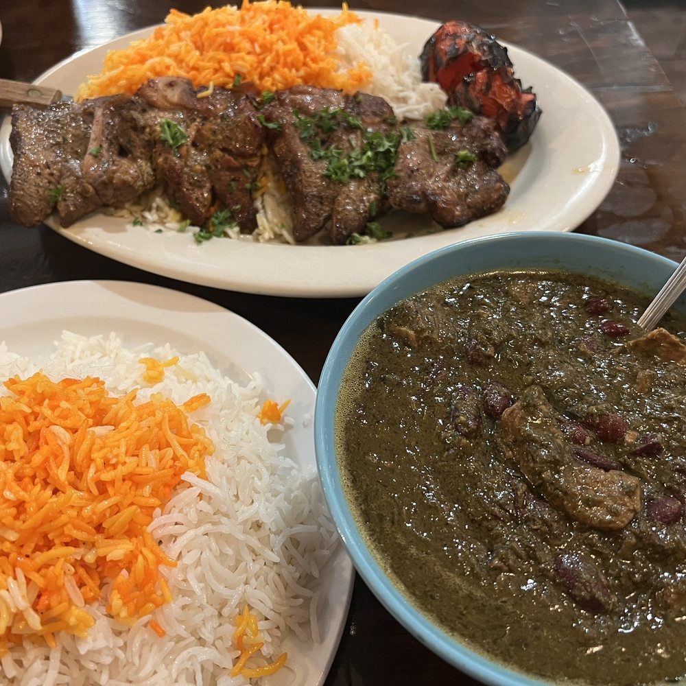 Kaban Persian Restaurant - three plates of food - Persian/Iranian Near Me - Los Angeles, California Kaban Persian Restaurant - three plates of food - Persian/Iranian Near Me - Los Angeles, California