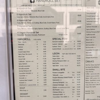 Handroll Bar Rolling - Menu - Japanese Near Me - New York, New York Handroll Bar Rolling - Menu - Japanese Near Me - New York, New York