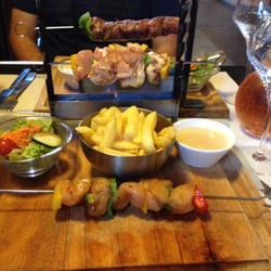 Brasserie Le Coyote - Mixte de brochette dinde tandori et poulet mexicain