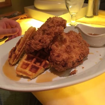 Frasers Gourmet Hideaway - Chicken and waffles with a honey butter sauce. A must try! - New American Near Me - Oak Harbor, Washington Frasers Gourmet Hideaway - Chicken and waffles with a honey butter sauce. A must try! - New American Near Me - Oak Harbor, Washington