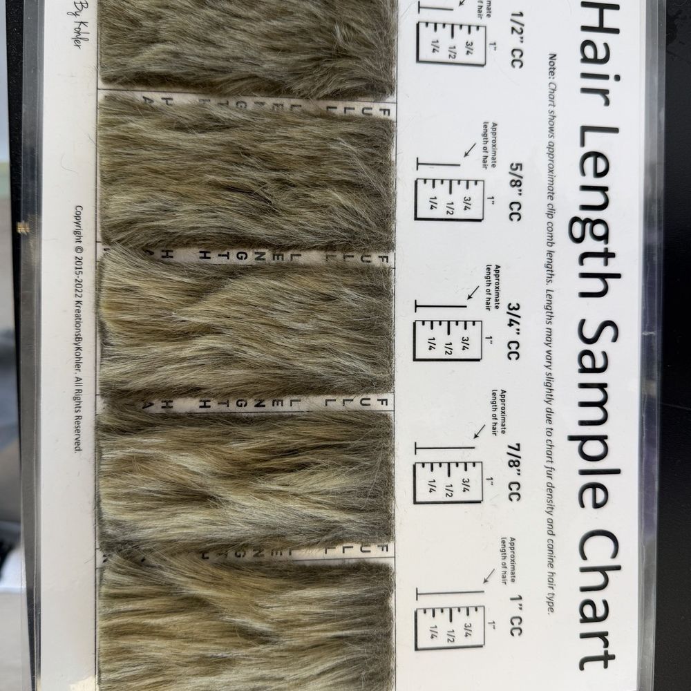 Pawssentials - Hair length chart - Pet Groomers Near Me - Milpitas, California