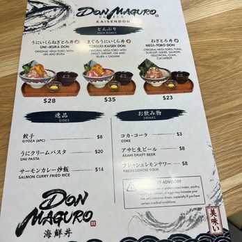 Don Maguro - Menu - Japanese Near Me - San Diego, California
