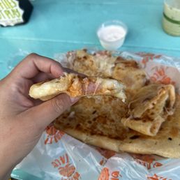 Spam & cheese quesadilla