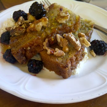The Publican - zucchini bread w/blackberries & ricotta cheese - New American Near Me - Chicago, Illinois The Publican - zucchini bread w/blackberries & ricotta cheese - New American Near Me - Chicago, Illinois