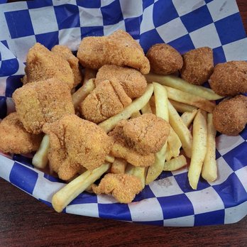 Buoy's Southern - Catfish nuggets with fries and hush puppies - Seafood Near Me - Granite City, Illinois