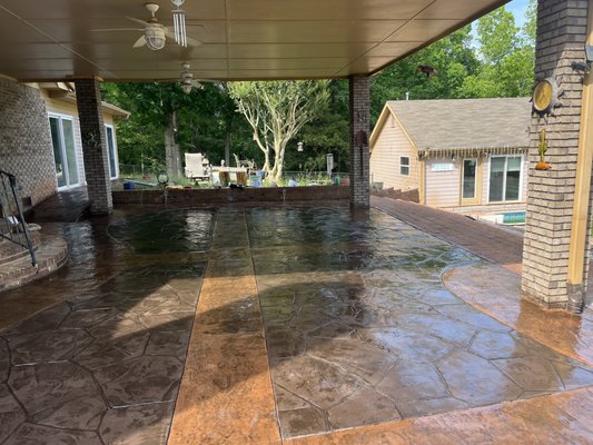 Concrete patio installation - This project was a complete demo and new design provided by con south, Inc. Concrete patio installation - This project was a complete demo and new design provided by con south, Inc.
