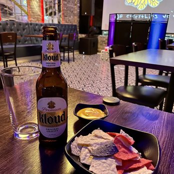 Glam 104 Soju & Beer - Kloud Beer & Chips and Cheeze sauce (free) - Korean Near Me - Duluth, Georgia Glam 104 Soju & Beer - Kloud Beer & Chips and Cheeze sauce (free) - Korean Near Me - Duluth, Georgia