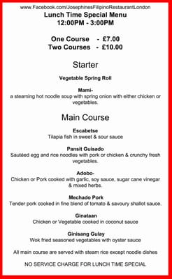 Menu photo 2 Josephine's London, XGL