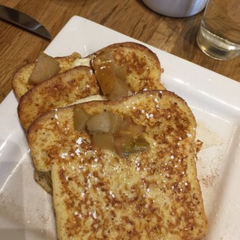 Café Muse - Stuffed French toast with Mascarpone and spiced pears. Delish!!! - Breakfast & Brunch Near Me - Royal Oak, Michigan