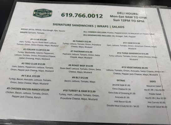 Menu photo 2 Danny's Deli Jacumba Hot Springs, CA Menu photo 2 Danny's Deli Jacumba Hot Springs, CA
