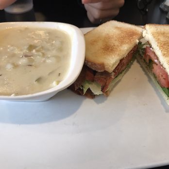 Break Your Fast - BLT sandwich with clam chowder! Love love love. - American Near Me - Union City, California Break Your Fast - BLT sandwich with clam chowder! Love love love. - American Near Me - Union City, California