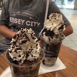 Two good ass sundaes, one Rocky Road and the other Cookies and Cream