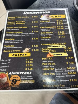 Menu photo 1 El Tres Bakery Arecibo, PR