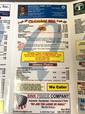 Menu photo 5 Tarheel Q Lexington, NC