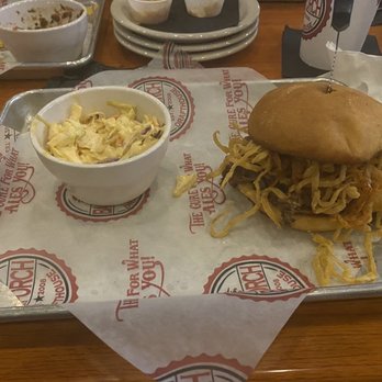Backporch Drafthouse - Temple - BBQ pimiento sandwich with coleslaw! Yum!! - American Near Me - Temple, Texas Backporch Drafthouse - Temple - BBQ pimiento sandwich with coleslaw! Yum!! - American Near Me - Temple, Texas
