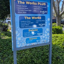 Chevron - Still $8 for a basic wash -- far more reasonable than the Redwood City Chevrons ($12 / $15). It's slow though, so if you see a line, run.