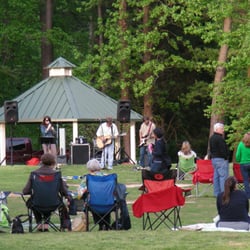 Live music on the event field( the other side of the playground from the food vendors)