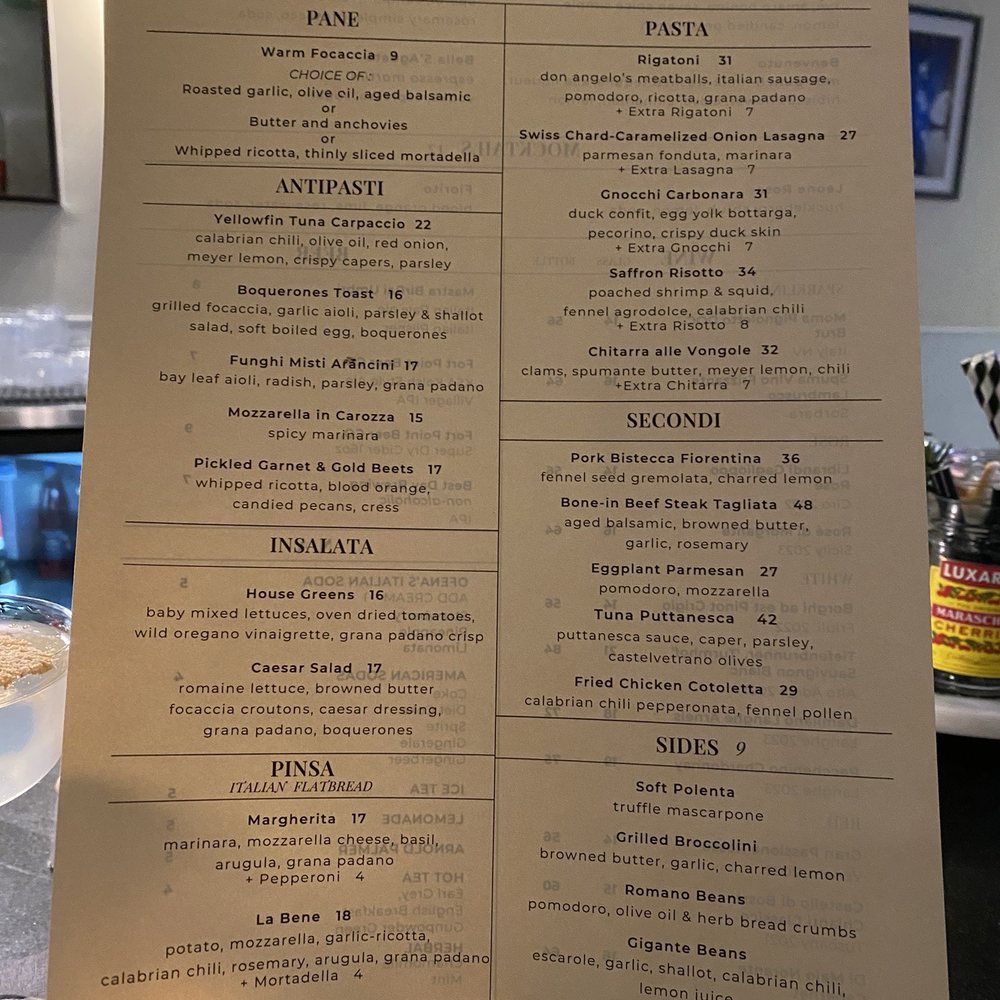 Ofena - Menu January 2025 - Italian Near Me - San Francisco, California