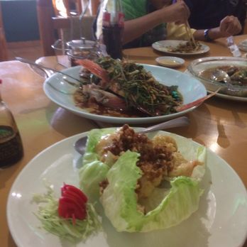 Bamboo Garden - In the background is the fish we ordered. The closer shot is of the Shrimp with Honey Walnuts. - Chinese Near Me - Ensenada, BCN