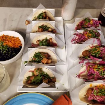 Orale Mexican Kitchen - Bowl of rice and beans for the table, Carnitas taco, borracho (fish) taco - Mexican Near Me - Hoboken, New Jersey Orale Mexican Kitchen - Bowl of rice and beans for the table, Carnitas taco, borracho (fish) taco - Mexican Near Me - Hoboken, New Jersey