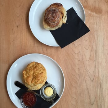 Passenger Coffee - Morning bun (aka the "Sconeamon roll") and biscuit - Coffee & Tea Near Me - Lancaster, Pennsylvania