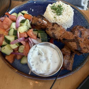 Bahche - chicken souvlaki plate - Greek Near Me - San Mateo, California Bahche - chicken souvlaki plate - Greek Near Me - San Mateo, California