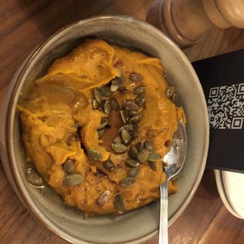 Ema - Weirdly warm pumpkin hummus we did not order. - Mediterranean Near Me - Chicago, Illinois
