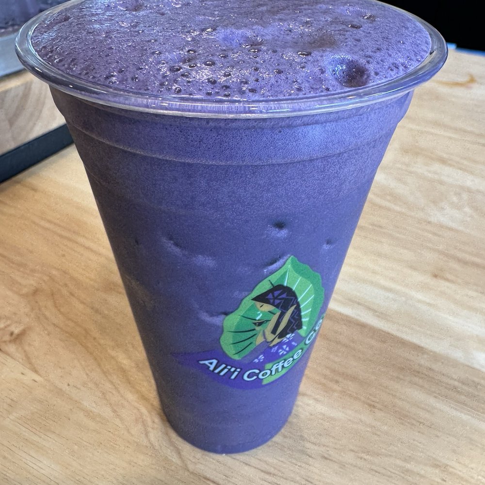 Ali’i Coffee - Large Taro Ube Latte - Coffee & Tea Near Me - Honolulu, Hawaii