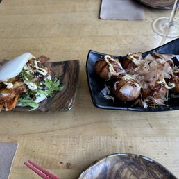 Takoyaki and Pork Katsu Bun Takoyaki and Pork Katsu Bun