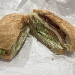 #14 Bacon, Lettuce & Tomato w/Avocado on a ciabatta