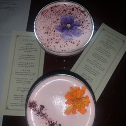 two cocktails on a table