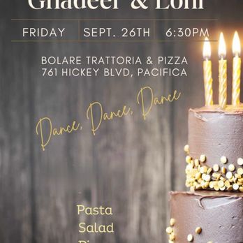 Bolare Trattoria & Pizzeria - Our birthday invitation - Pizza Near Me - Pacifica, California Bolare Trattoria & Pizzeria - Our birthday invitation - Pizza Near Me - Pacifica, California