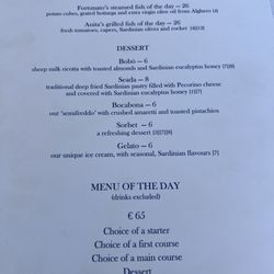 Il Pavone - Menu - June 2026