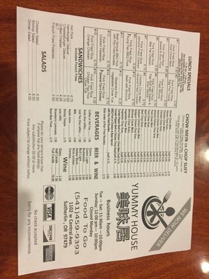 Menu photo 6 Yummy House Sutherlin, OR