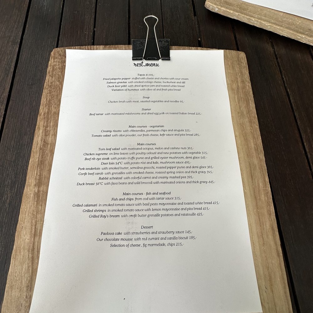 Rest - Menu - Modern European Near Me - Prague, Puerto Rico