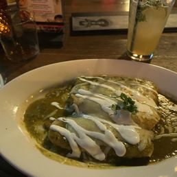 Green Chile Chicken Enchiladas