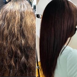 Studio 209 - Before and after of a cut and color by Michelle!