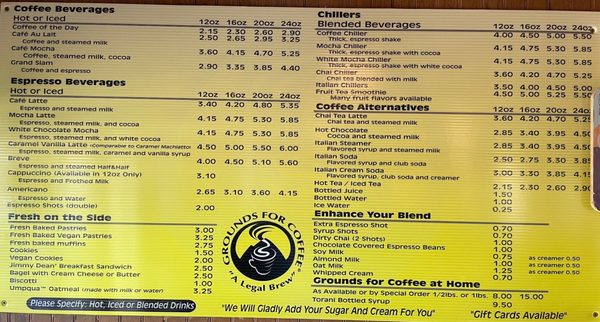 Menu photo 1 Grounds For Coffee Layton, UT