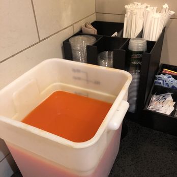 Panera Bread - Open containers of juices and teas. This stayed like this for going on over an hour now. I guess you just dip your cup in for refills. - Sandwiches Near Me - Surprise, Arizona Panera Bread - Open containers of juices and teas. This stayed like this for going on over an hour now. I guess you just dip your cup in for refills. - Sandwiches Near Me - Surprise, Arizona