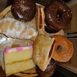 Esmeraldo Bakery - Pineapple cake slice,guava pastry, sugar donut,chocolate donut, chocolate glaze cupcake, tornillo