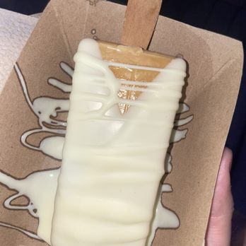Morelia Gourmet Paletas - Dulce de leche covered in white chocolate - Desserts Near Me - Hoboken, New Jersey
