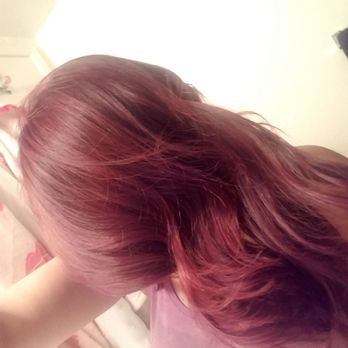 The Brow Spa - what my hair turned out like dark red when i asked for a light copper orange - Waxing Near Me - Valencia, California
