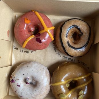 Holey Grail Donuts - 4-Pack Sampler of the week! - Donuts Near Me - Long Beach, California Holey Grail Donuts - 4-Pack Sampler of the week! - Donuts Near Me - Long Beach, California