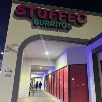 Stuffed - Exterior sign with lights off that is hard to see at night - Mexican Near Me - San Antonio, Texas Stuffed - Exterior sign with lights off that is hard to see at night - Mexican Near Me - San Antonio, Texas