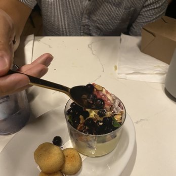Jolie Restaurant - Blueberry creme of corn dessert - French Near Me - Raleigh, North Carolina Jolie Restaurant - Blueberry creme of corn dessert - French Near Me - Raleigh, North Carolina