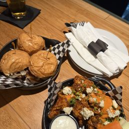 Sliders and Buffalo Wings. Sliders and Buffalo Wings.