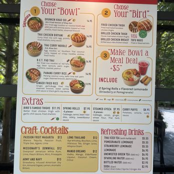 Birds Eye Thai - Food menu - Thai Near Me - Arlington, Virginia