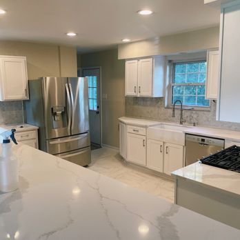 Tymur Construction - Kitchen remodel (floor, countertop, sink, and backsplash) - General Contractors Near Me Tymur Construction - Kitchen remodel (floor, countertop, sink, and backsplash) - General Contractors Near Me