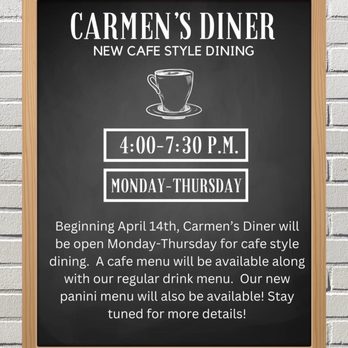 Carmen's Diner - Extended Hours - Diners Near Me - Bremen, Indiana