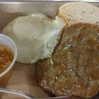 West Oak Coffee Bar - Toast, sausage, egg and jam - Coffee & Tea Near Me - Denton, Texas